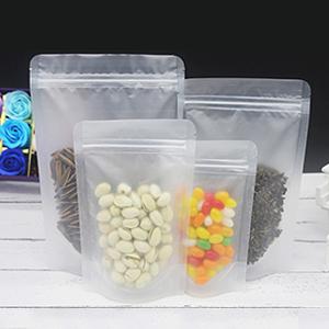 Open Top Mylar Bags, Matte Clear, Zipper Lock Heat Seal Pouch With Tear Notch For Zip Food Storage Lock Packing 7