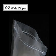 Open Top Mylar Bags, Matte Clear, Zipper Lock Heat Seal Pouch With Tear Notch For Zip Food Storage Lock Packing 9