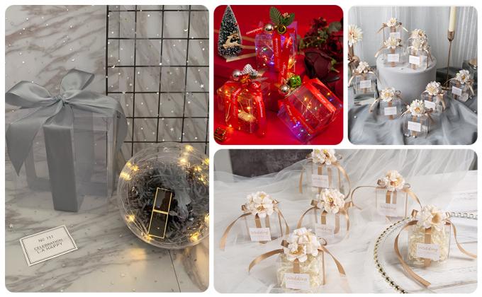 Favor gift Boxes, tray, Boxed Containers, jar, bottle, Square Storage Bins, Wedding, Party, Birthday Present 8