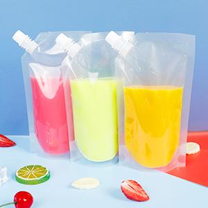 Stand-Up Liquor Bags, Drink Pouches, Concealable Alcohol Flask for Cold & Hot Drinks, Reusable 1
