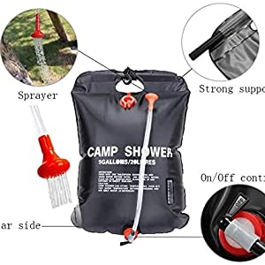 Portable Shower Bag, Travel Wash Kit, Camping Accessory, Outdoor Travel Camping Hiking, Pump, Sprayer 2