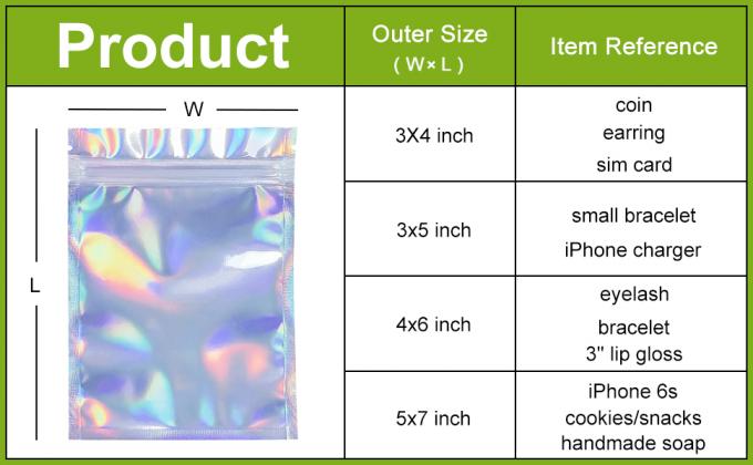 Smell Proof Mylar Bags, Foil Small Zip lockk Bags, Halloween Christmas Favor, Foil Pouch Slidelock 4