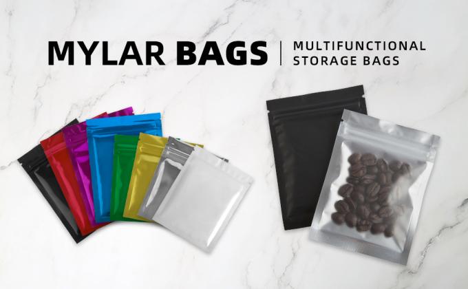 Foil Mylar Bags, Foil Pouch Bags, Multifunctional storage bags, Reusable, Recyclable, Resealable 4