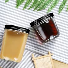 Mini Canning Jars With Black Lids, glass storage jar container Cosmetic, Lotion, Cream, Makeup 7