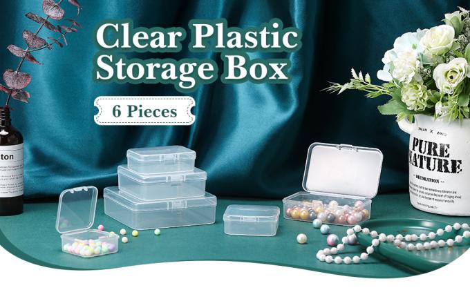 Plastic Beads Storage Containers Box, Storage Of Small Items Crafts, Hinged Lid, Jewelry, Hardware 3