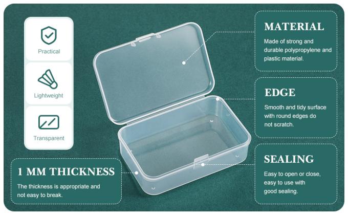 Plastic Beads Storage Containers Box, Storage Of Small Items Crafts, Hinged Lid, Jewelry, Hardware 5
