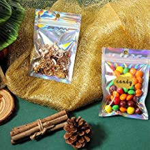 Smell Proof Baggies, Holographic Bags, Metallic Bag, Storage Pouch, Flower Packaging, Dried Leaves 7