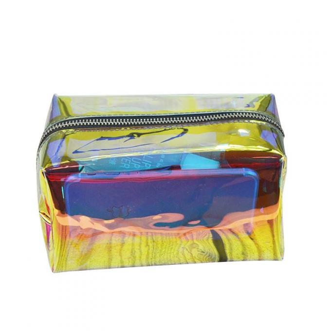 Eco Friendly Neon Colorful PVC Cosmetic Makeup Toiletry Skin Kits Pouch Waterproof Clear Vinyl Gift Bag 7