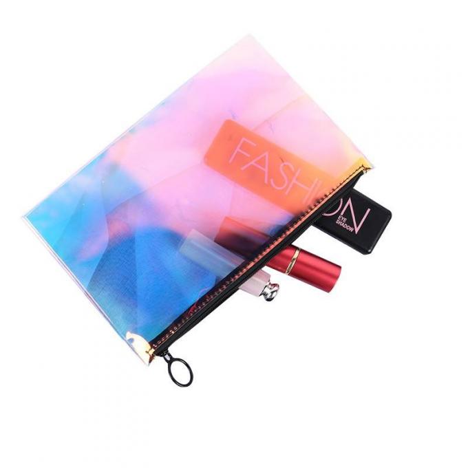 Eco Friendly Neon Colorful PVC Cosmetic Makeup Toiletry Skin Kits Pouch Waterproof Clear Vinyl Gift Bag 6