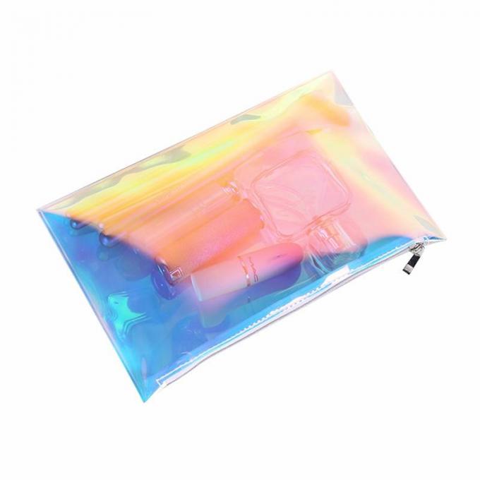 Eco Friendly Neon Colorful PVC Cosmetic Makeup Toiletry Skin Kits Pouch Waterproof Clear Vinyl Gift Bag 5