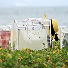 Fashionable Design Luxury PVC Handbag Purse, Organizer Dust Cover, Bag Protector, Magnetic Snap Closure 6