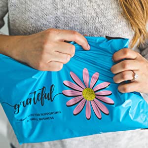 PLA Polylactide & PBAT Biodegradable Polymer, 100% Plant-Based, Compostable, Thank You Mailer Packaging Bag 5