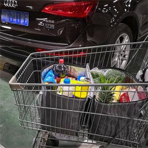 Oxford Cloth Insulated Reusable Grocery Shopping Bags, XL Size, Large Picnic Cooler Bag, Zippered Top Cold 10