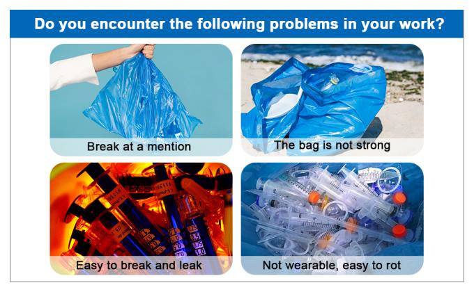 Polypropylene Biohazard Disposal Bags, Warning Label, Sterilization Printed, Waste Bags With Biohazard Symbol 2