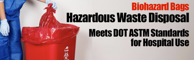 Biohazard Treatment Bags, Sterilized Bags, Disposal Bags, Waste Sacks, Hazardous Waste Bag With Ties 4