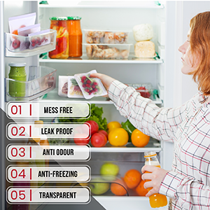 PEVA, Silicone, Reusable Storage Resealable Freezer Food Bags, Leak Proof Zip lockk Airtight lunch Container 1