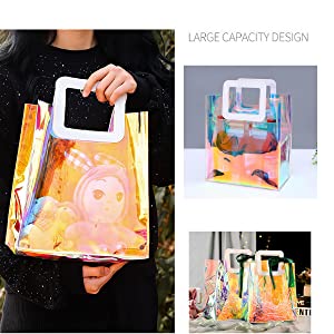 Women Bag, Stadium Bags, PVC Tote Bag, Handbag, Festival Gift Wrap Bag, Cosmetic Handle Storage Bag 4