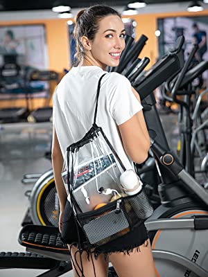 Drawstring Bags, Waterproof Small Clear Bag For Stadium Colleges Sport Event Work Concert Security Approved 22