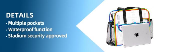 PVC, Nylon, slider closure Stadium Bag, Clear tote Bag, Beach Bag Handbag, Travel & Gym Zippered Tote Bags 1
