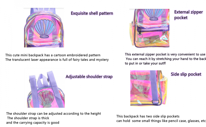 Backpack Student School Daypack Travel Caming Bag For Women Girls, Drawstring Bags, Multicolor rainbow 1