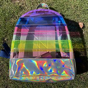 Backpack Student School Daypack Travel Caming Bag For Women Girls, Drawstring Bags, Multicolor rainbow 18