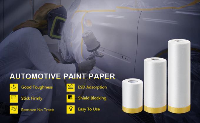 Automotive Roll Masking Film set, Painting Tray kit, Pre-Taped, Sheeting Covering, Car Furniture Protection Cover 16