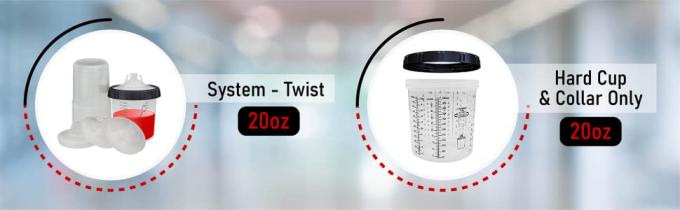 DISPOSABLE REFILLS, Automotive Spray Cup Paint Hard Cup, Gun Cups, Paint Mixing Cups, SPRAY CUP SYSTEM 1