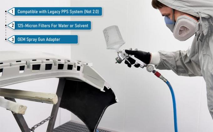 DISPOSABLE REFILLS, Automotive Spray Cup Paint Hard Cup, Gun Cups, Paint Mixing Cups, SPRAY CUP SYSTEM 6