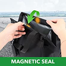 Car Trash Hanging Bag, Storage Pockets Leak-Proof Organizer Collapsible Portable Waterproof Car Garbage Bin 4