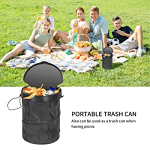 Car Trash Hanging Bag, Storage Pockets Leak-Proof Organizer Collapsible Portable Waterproof Car Garbage Bin 16
