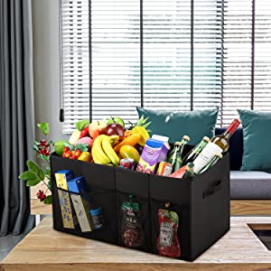 Car Trunk Organizer For SUV, Expandable Large Capacity, Sturdy Cargo Trunk Storage Organizer, Non Slip Bottom 15