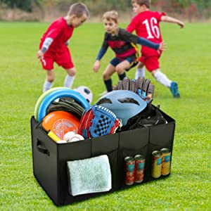 Car Trunk Organizer For SUV, Expandable Large Capacity, Sturdy Cargo Trunk Storage Organizer, Non Slip Bottom 14