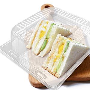 Clamshell Hinged Blister Salad Foldable Pack, Compartment Meal Prep Container Airtight Take Away Lunch Box 10