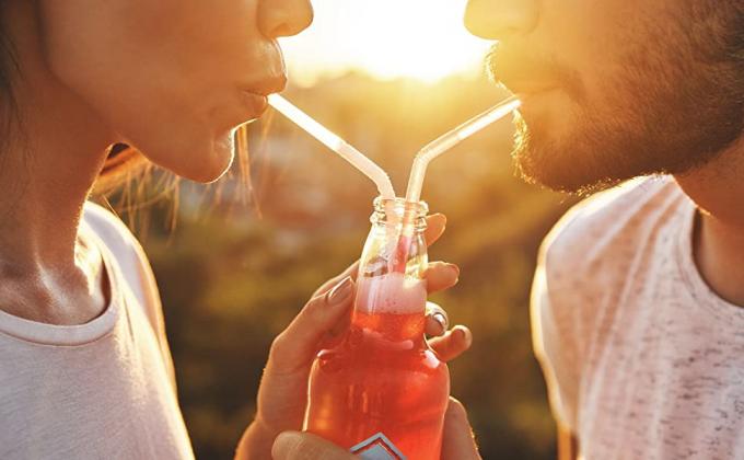 PLA Drinking Straws, CPLA Giant Straws, Individually Wrapped, Plant Based Compostable Flexi straws, cocktail 16