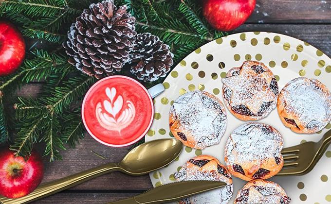 Party Supplies Plate, Cups, Spoons, Fork, Napkins, Dinner Set, Paper And Plastic Dinnerware Set, Tableware 2