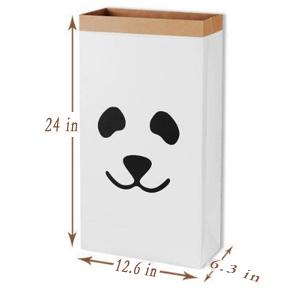 le sac en papier bag, Kraft Paper Storage Linen Bag Kids Toys Clothing Organizer Basket Nursery Home Decor 5