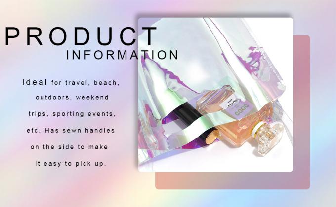 PVC Lazaer Tote Bag, Holographic Rainbow Work Bag, Hologram, fashion bag, jewelry bag, Stadium Outdoor Beach 3