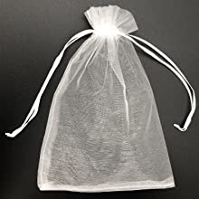 Organza Bags, Mesh Drawstring Gift Bags Small for Jewelry Wedding Party Baby Shower Favor Bags 20