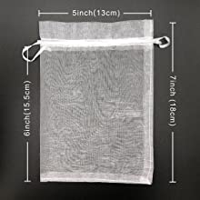 Organza Bags, Mesh Drawstring Gift Bags Small for Jewelry Wedding Party Baby Shower Favor Bags 21