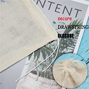 Cotton Drawstring Bags, Cotton Muslin Bags, Cotton Pouch, Reusable Bags, Jewelry Pouch, gift Sachet Bags 7
