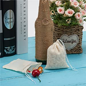 Cotton Drawstring Bags, Cotton Muslin Bags, Cotton Pouch, Reusable Bags, Jewelry Pouch, gift Sachet Bags 8