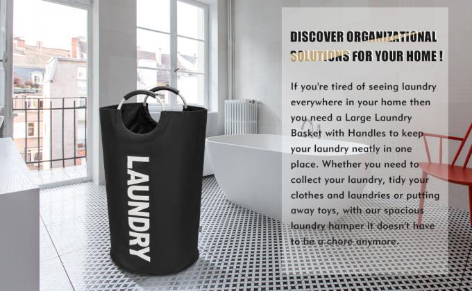 Washing Hamper Best Dirty Laundry Basket Laundry Cart With Handle, Collapsible Laundry Basket Easy Storage 9