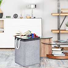 Storage Cube, Stackable Laundry Baskets Corner Basket, Large Storage Baskets Organizer For Clothes Toys 5