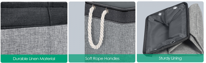 Storage Cube, Stackable Laundry Baskets Corner Basket, Large Storage Baskets Organizer For Clothes Toys 2