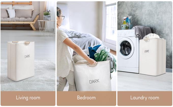 Laundry Baskets with Easy Carry Handles, Hamper, Folding Washing Bins, Family Laundry Room Bathroom 18