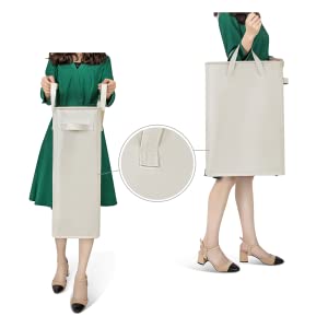 Laundry Baskets with Easy Carry Handles, Hamper, Folding Washing Bins, Family Laundry Room Bathroom 20