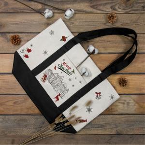 Top Zipper Closure. ORGANIC, REUSABLE, WASHABLE, CANVAS Shopping Bags With Handles, Cloth Grocery Tote 2