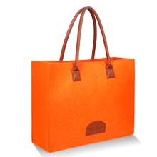 Grocery Bags Reusable Eco Shopping Bags Large Made By Felt Fabric Produce Bags Stylish Travel Tote Bag Gray 6