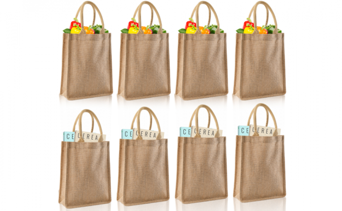 Burlap Tote Bags Bulk Laminated Interior Jute Tote Bag Full Gusset With Inner Zipper Pocket, DIY Art Crafts 14