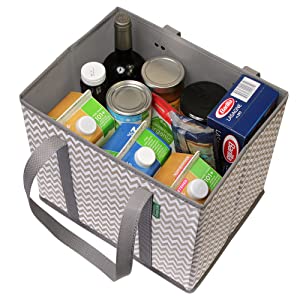 Grocery Shopper, Heavy Duty Large Moving Bags, Backpack Straps Handles, Zippers Storage Totes, storage Boxes 15